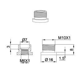 Geckoteq Schroefbaar plafond anker met splitter voor 4 draden - 15kg