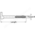 Schroefduim met kruisgleuf - 40x5.25mm