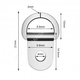 GeckoTeq D-Ring Hanger met Gesloten Ring - 15kg